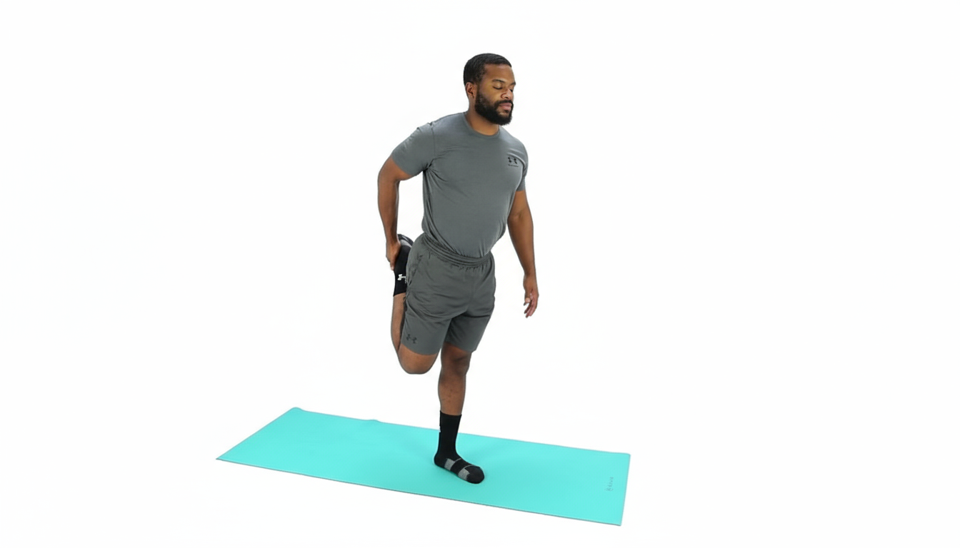 حرکات ورزشی کشش چهارسر ران ایستاده