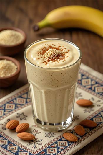 تقویت استخوان معجون بادام، کنجد و موز: قدرت منیزیم و طعم خاورمیانهای